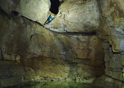 Remontée aux échelles dans la Diau