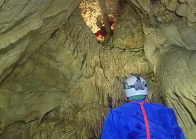 Spéléo Vercors Gour Fumant concrétion