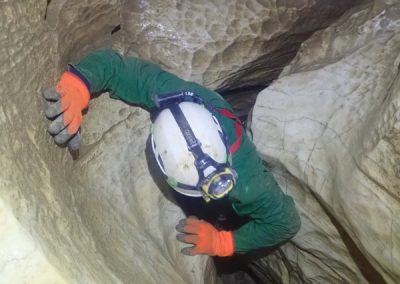 Spéléologie Vercors saints de glace méandre