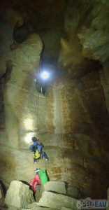 Spéléologie Vercors saints de glace initation rappel