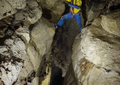 main courante aerienne vertige spéléologie cuves Sassenage Grenoble
