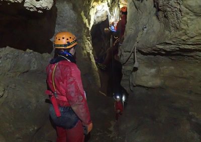 remontée corde rappel Cavale spéléologie bauges Feclaz Revard