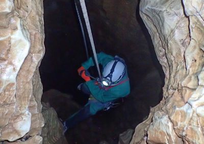 remontée corde rappel Cavale spéléologie bauges Feclaz Revard
