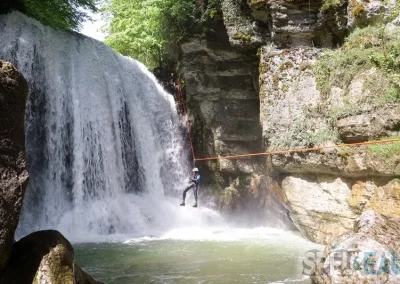 canyoning vercors furon bas grenoble isère tyrolienne