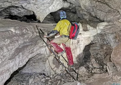 spéléologie bauges grotte bange echelle
