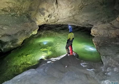 spéléologie bauges grotte bange lac souterrain
