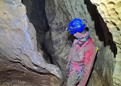 Spéléologie Bauges Litorne FE Bauges méandre traversée