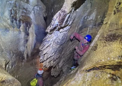 Spéléologie Bauges Litorne FE Bauges méandres traversée