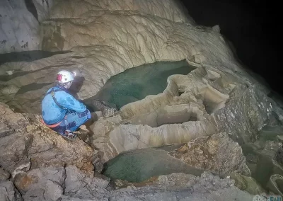 Spéléologie Bauges Litorne FE Bauges gours traversée