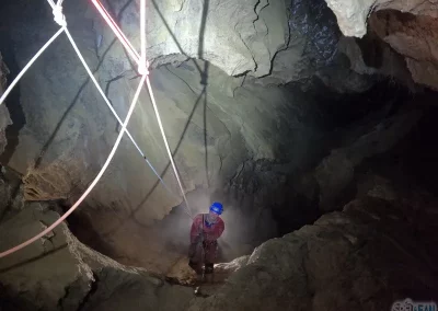 Spéléologie Bauges Litorne FE Bauges remontée sur cordes